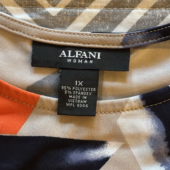 Alfani Multicolor Abstract Top - Picture 3 of 5